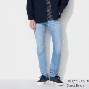 Men's Light Blue Jeans Uniqlo Slim Fit